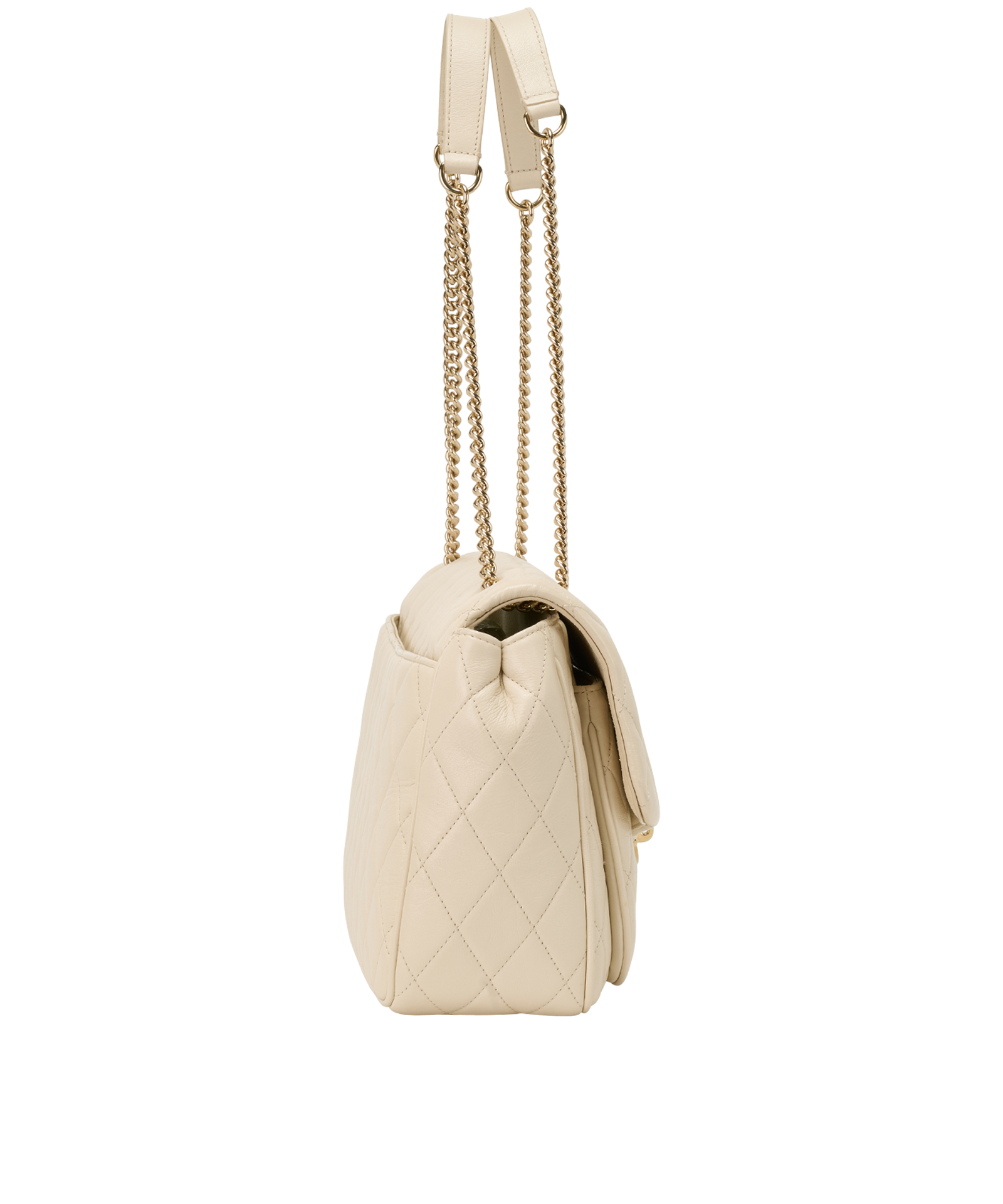 Large Darley, &pound;495, Handbags, Cream, Leather, Side view